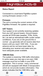 FlightBox App - Report Screen